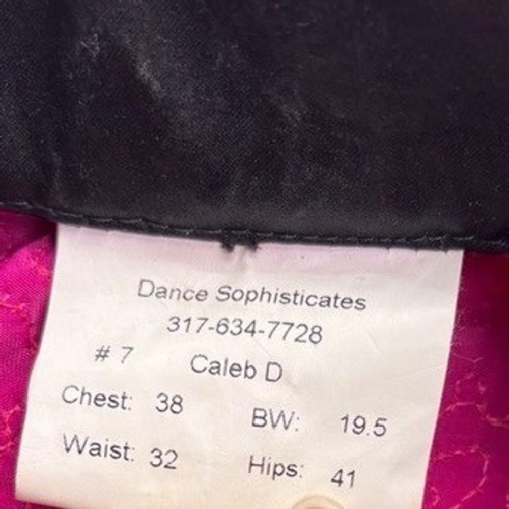 Dance Sophisticates Mens Hot Pink Sequin Blazer Jacket Satin‎ Lapel USA Made 38 - Picture 7 of 12